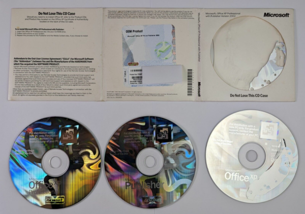 Genuine Microsoft Office XP Professional + Publisher Version 2002 W/Product Key