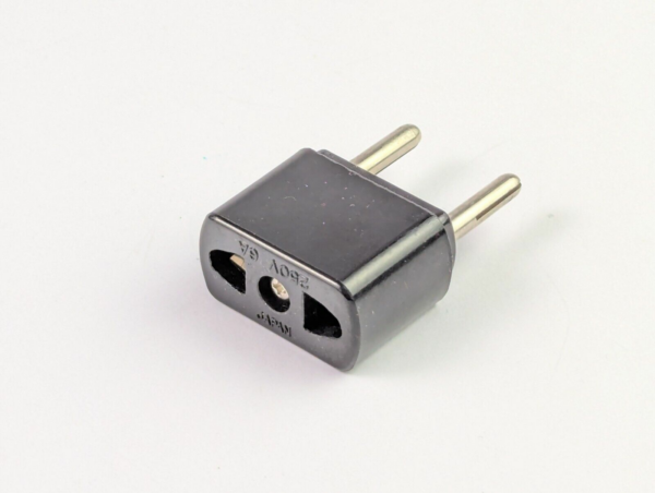 Rare Vintage Adapter 2-pin US (Female) to 2-pin EU (Male) - Made In Japan