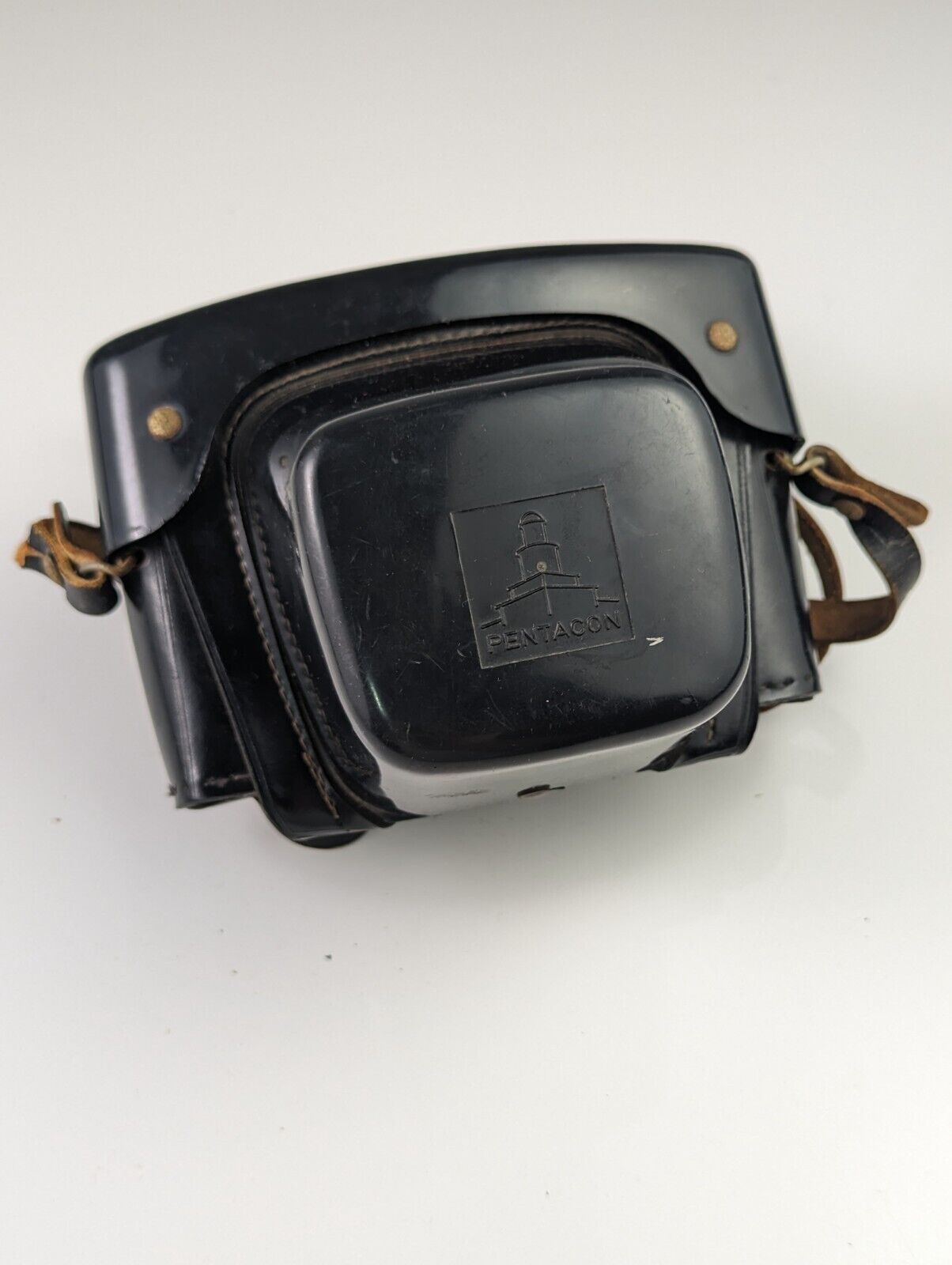 Vintage Black Pentacon Hard Leather Case for Praktica Exakta & Schneider Dresden