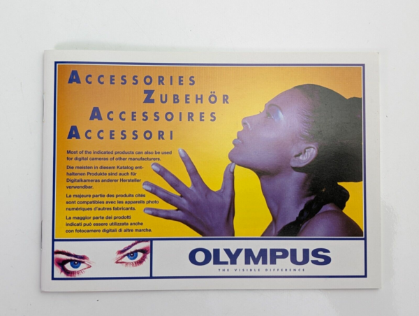 Nice Vintage Olympus Camedia Accessories Booklet - Print - EN DE FR IT