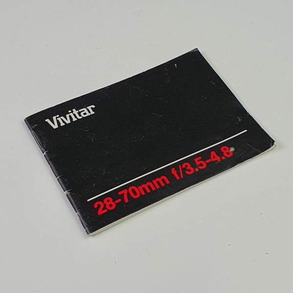 Vintage 1988 Print Vivitar 28-70 mm Instruction Manual Booklet EN/ES/FR/DE