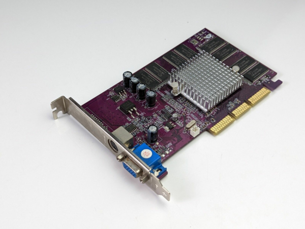 Nice Vintage NVIDIA GeForce 4 MX440 AGP 8X 64MB DDR TV Out Passive cooling