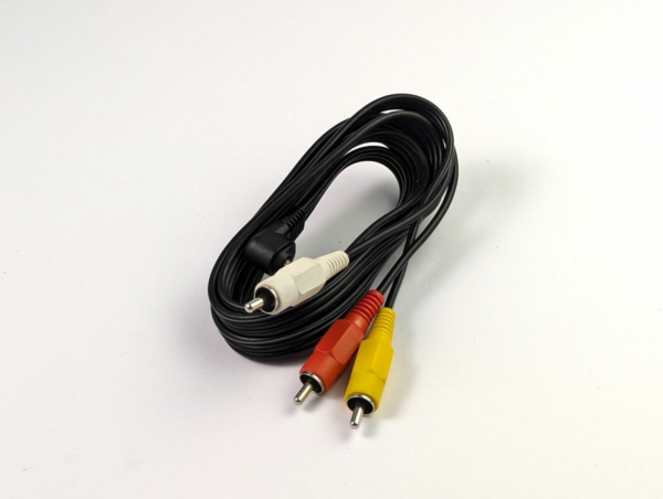 Vintage Composite AV Cable 3-way 3,5mm Jack to 3xRCA For Old Cameras 150cm