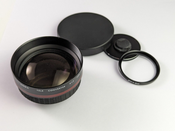Vintage Sigma Tele Converter 1,5X for Video Cameras +Caps+ 52TO49 Step Down Ring