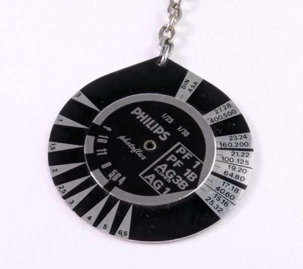 Very Nice Rare Vintage Keychain Photo Exposure Wheel By Philips
