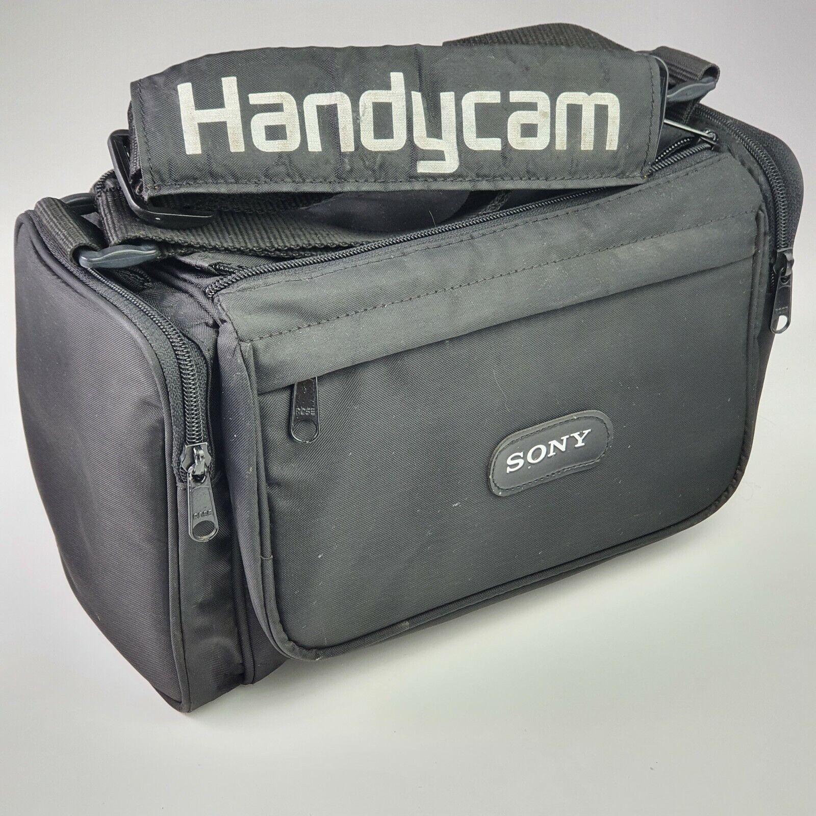 Vintage Sony Camcorder Handycam Padded Shoulder Messenger Bag - Black