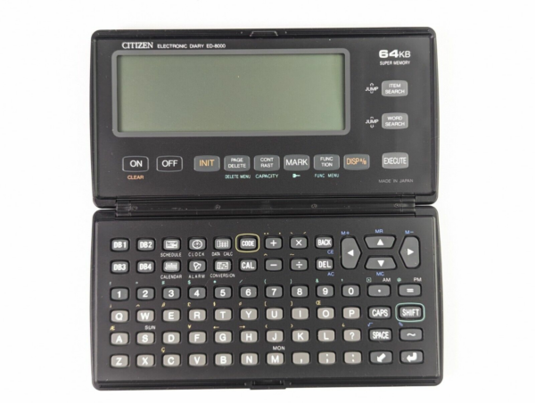 Vintage Citizen ED-8000 64MB Electronic Diary - BAD LCD! - Made in Japan