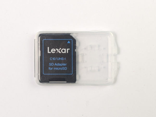 Vintage Lexar Adapter C10/UHS-1 MicroSD to Full Size SD Card + Plastic Holder