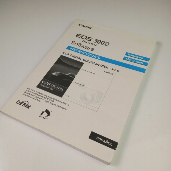 Canon EOS 300 Digital Software Manual Instructions - Win/Mac - Spanish Version
