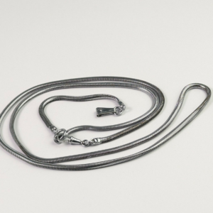 Stainless Steel 58cm Long Snake Chain Strap Metallic neck strap