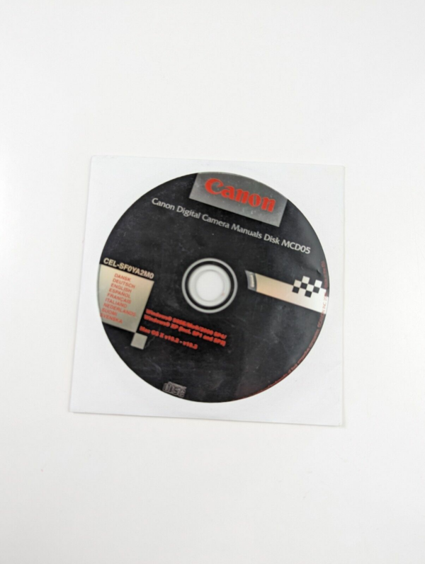 Vintage Software CD Canon Manual Disk MCD05 for Canon Digital Ixus 55 Camera