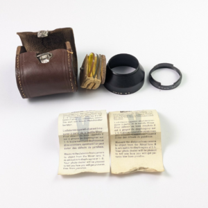 Rare Set of Omag 30mm Lens Hood Minar 33/50 Close-up + Yellow Filter for Leica