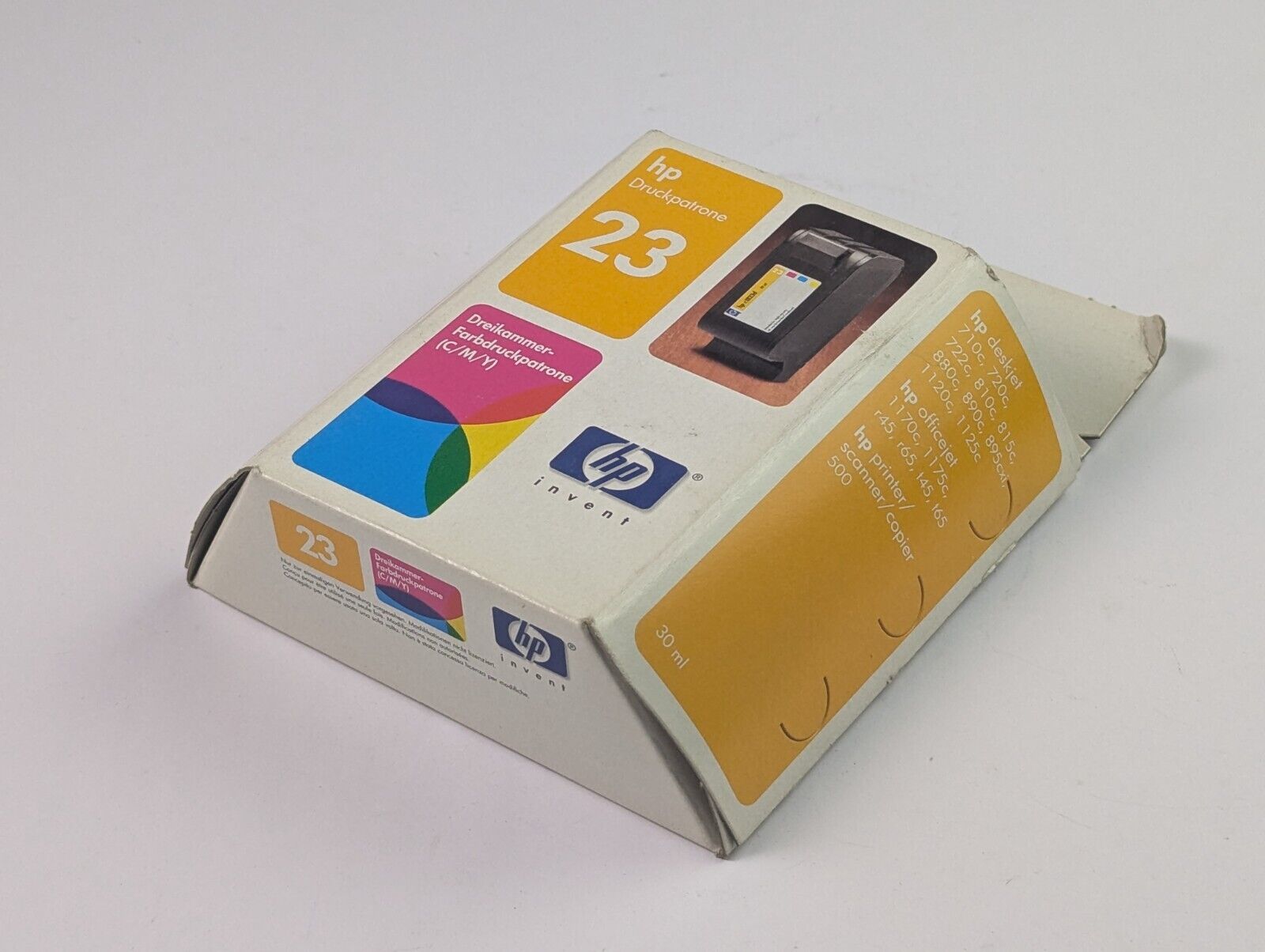 Genuine HP 23 Tri-Colour Ink Cartridge 30ml Expired