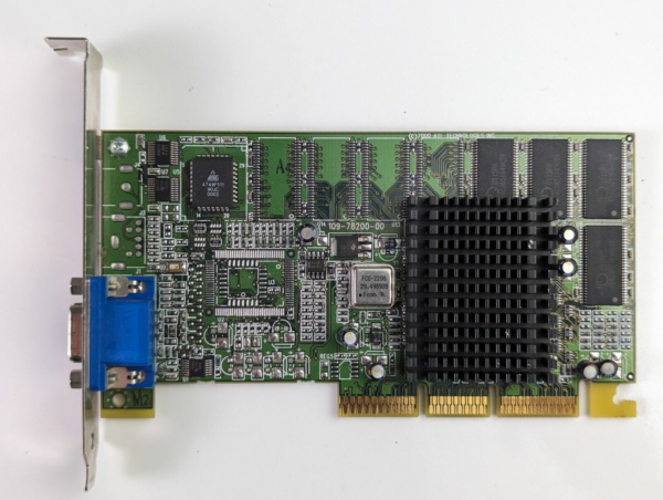 ATI RAGE ULTRA Graphics Card Retro AGP Video Card R128P SD32M 32MB SDR - Tested