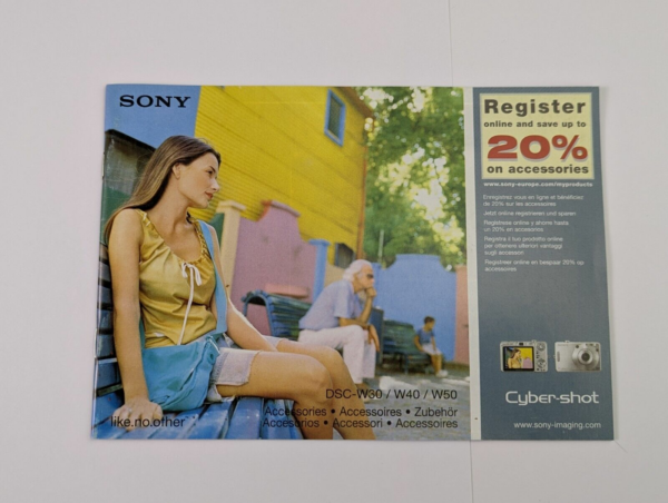 Vintage Print Sony Cyber-shot DSC-W30/W40/W50 Camera Accessories