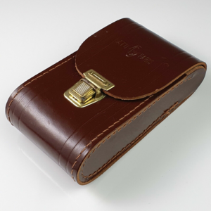 Original Brown Leather Hard Case for CL-1-04 Vintage Voltage Detector CATU Paris