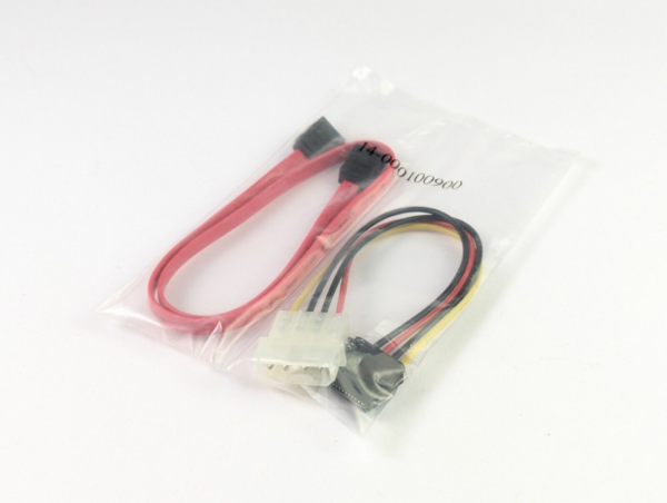 Set Of SATA Cables Data & Power Cable Adapter 4-pin Molex to 15-pin SATA
