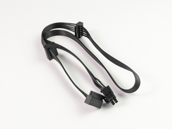 Modular PSU Cable PCIe GPU (6-pin) to 3 Sata (15-pin) Power Cable Black