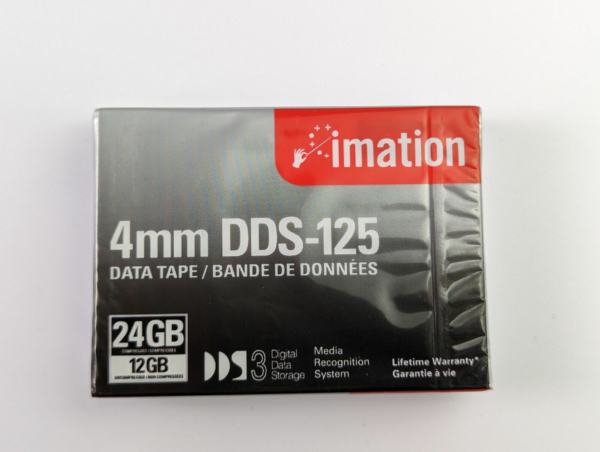 Sealed Imation 4mm DDS-125 Data Tape 12/24GB DDS Data/Blank Tape Cartridge - USA